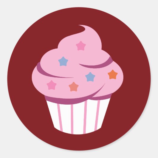 Logo Cupcake Round-Label #1 Runder Aufkleber (Vorderseite)