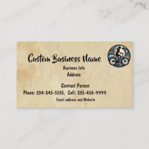 Logo "Custom Biking Cyclist Bike" Visitenkarte
