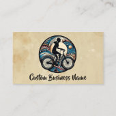 Logo "Custom Biking Cyclist Bike" Visitenkarte (Rückseite)