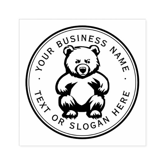 Logo "Custom Business" Groß Gummistempel (Prägung)