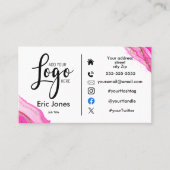 Logo Custom BUSINESS LOGO und Social Media Bus hin Visitenkarte (Vorderseite)