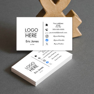 Logo Custom BUSINESS LOGO und Social Media Bus hin Visitenkarte