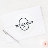 Logo "Custom Company Business"-Markenbezeichnung " Runder Aufkleber (Umschlag)