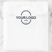 Logo "Custom Company Business"-Markenbezeichnung " Runder Aufkleber (Tasche)