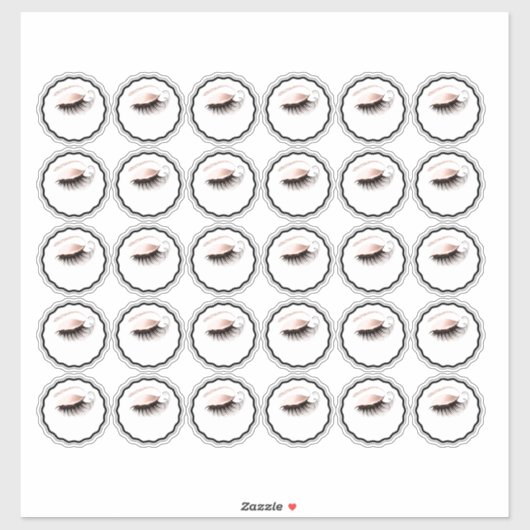 Logo Custom Eyes Lashes Beauty Studio Kosmetik Aufkleber (Blatt)