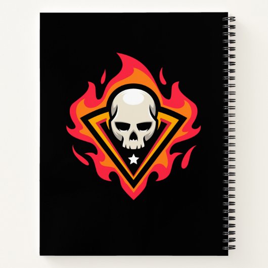 Logo "Custom Flying Skull" Notizblock (Rückseite)