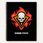 Logo "Custom Flying Skull" Notizblock (Vorderseite)
