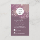 Logo Custom Jewelcard Social Crystals Confetti Visitenkarte (Rückseite)