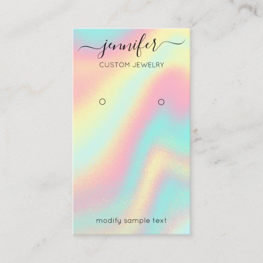 Logo Custom Jewelcard Social Holographic Visitenkarte (Vorderseite)