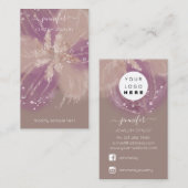Logo Custom Jewelcard Social Media Floral Rose Visitenkarte (Vorne/Hinten)