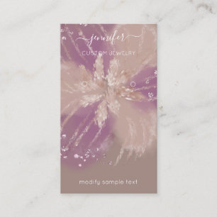 Logo Custom Jewelcard Social Media Floral Rose Visitenkarte