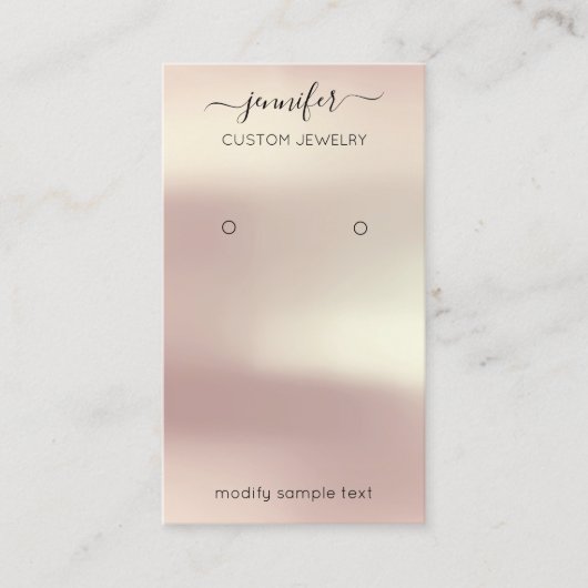 Logo Custom Jewelcard Social Media Rose Visitenkarte (Vorderseite)