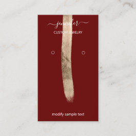 Logo Custom Juwelier Card Social Media Gold Maroon Visitenkarte