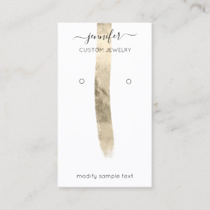 Logo Custom Juwelier Card Social Media Gold Stroke Visitenkarte