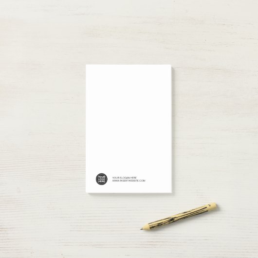 Logo Custom Your Company Post-it Klebezettel (Auf Schreibtisch)