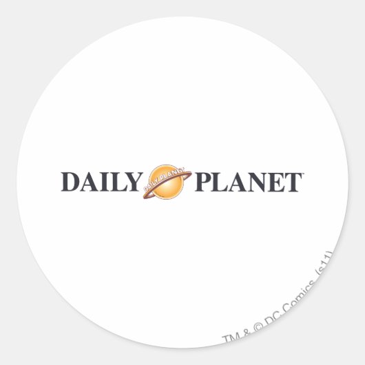 Logo "Daily Planet" Runder Aufkleber (Vorderseite)