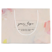 Logo der Abstrakten Kunsthalle Pink & Coral Große Geschenktüte (Vorderseite)