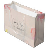 Logo der Abstrakten Kunsthalle Pink & Coral Große Geschenktüte (Vorderseite Schrägansicht)