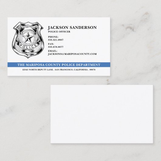 Logo der Abteilung Rechtsdurchsetzung des Polizeib Visitenkarte (Vorne/Hinten)