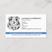 Logo der Abteilung Rechtsdurchsetzung des Polizeib Visitenkarte (Vorderseite)