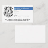 Logo der Abteilung Rechtsdurchsetzung des Polizeib Visitenkarte (Vorne/Hinten)