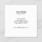 Logo der Akupunkturistin Quadratische Visitenkarte (Rückseite)