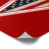 Logo der American Hockey Flag Poster (Ecke)