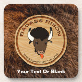 Logo der Badass Bison Farm Getränkeuntersetzer (Vorderseite)