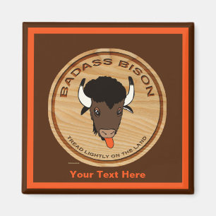 Logo der Badass Bison Farm Magnet