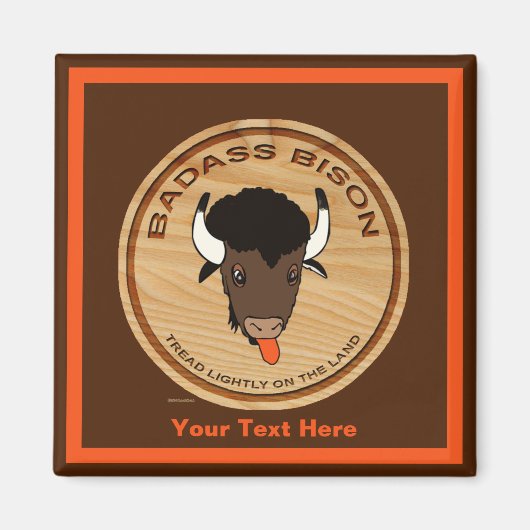 Logo der Badass Bison Farm Magnet (Vorne)