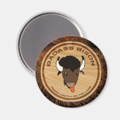 Logo der Badass Bison Farm Magnet (Vorderseite/Rückseite)