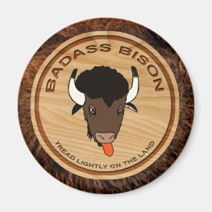 Logo der Badass Bison Farm Magnet