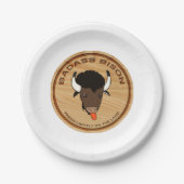 Logo der Badass Bison Farm Pappteller (Vorderseite)