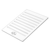 Logo der Bass Tab-Notebook-Custom Music School Notizblock (angewinkelt)