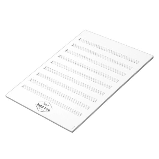 Logo der Bass Tab-Notebook-Custom Music School Notizblock (angewinkelt)