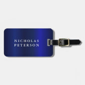 Logo der beruflichen Führungskraft Metallic Navy C Gepäckanhänger (Vorderseite horizontal)