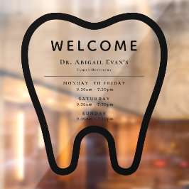 Logo der beruflichen Zahnklinik für die Öffnungsze Fensteraufkleber