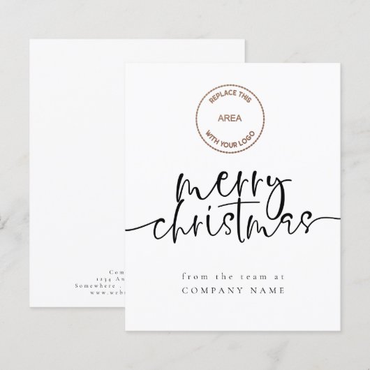 Logo der Billigfirma Farbe Merche Weihnachtskarte (Vorne/Hinten)