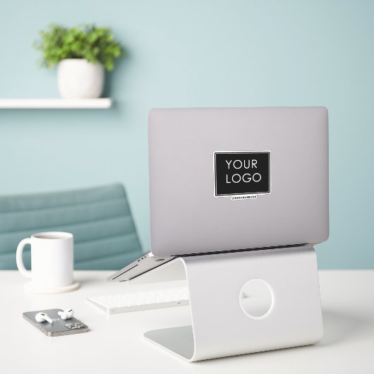 Logo der Black Business Company für moderne Vorlag Aufkleber (Laptop auf Schreibtisch)