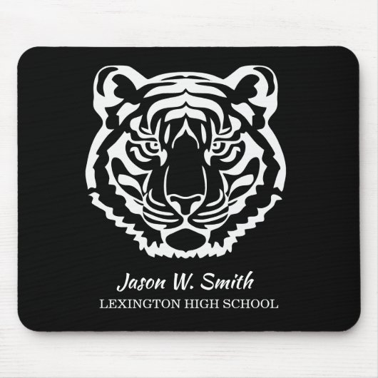 Logo der Black Tigers Schule Maskottchen Mousepad (Vorne)