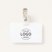 Logo der Blue Employee Staff ID Company Ausweis (Rückseite mit Klammer)