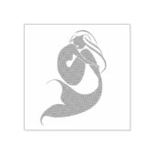 Logo der Blue Mermaid-Silhouette Gummistempel (Prägung)
