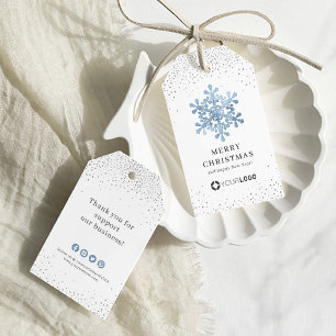 Logo der Blue Snowflakes Company Weihnachten Geschenkanhänger