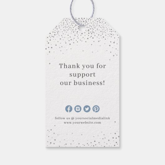 Logo der Blue Snowflakes Company Weihnachten Geschenkanhänger (Rückseite)