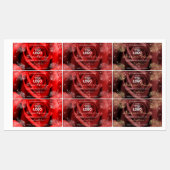 Logo der Blumenschrift Red Burgundy Product Packag Etiketten (Blatt)