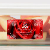 Logo der Blumenschrift Red Burgundy Product Packag Etiketten (Befestigt)