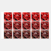 Logo der Blumenschrift Red Burgundy Product Packag Etiketten (Blatt)