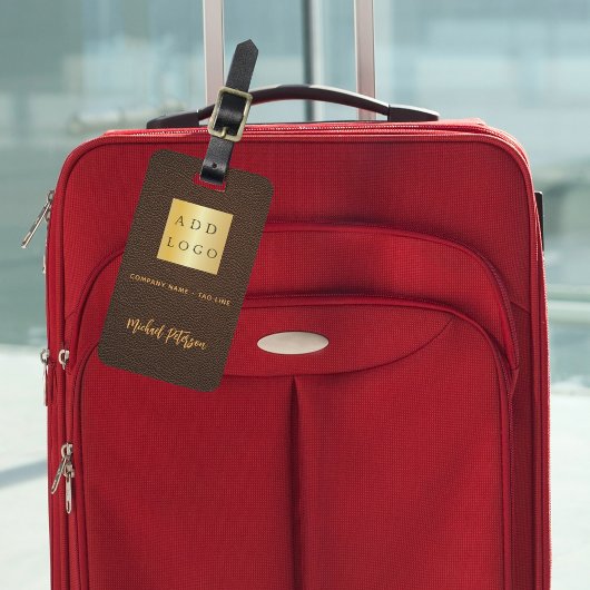 Logo der braunen Lederfirma Gepäckanhänger