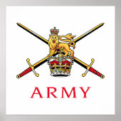 Logo der britischen Armee Poster (Vorne)