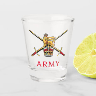 Logo der britischen Armee Schnapsglas